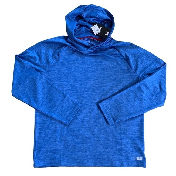 MSX By Michael Strahm 4 Way Stretch Moisture Wicking Hoodie In Blue Sz Medium - Picture 1 of 11